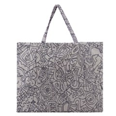 Artwork-005 Zipper Large Tote Bag by nate14shop