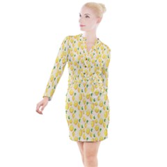 Background-a 001 Button Long Sleeve Dress by nate14shop