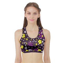 Background-a 003 Sports Bra With Border by nate14shop