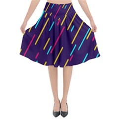 Background-a 008 Flared Midi Skirt