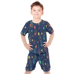 Background-a 012 Kids  Tee And Shorts Set by nate14shop