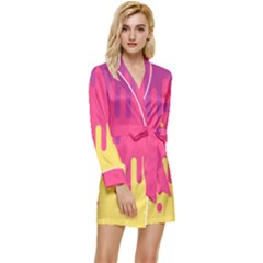 Background-a 013 Long Sleeve Satin Robe by nate14shop