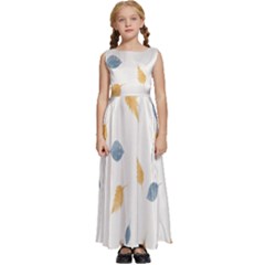 Background-a 016 Kids  Satin Sleeveless Maxi Dress
