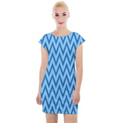 Background-cevrons-blue-001 Cap Sleeve Bodycon Dress by nate14shop