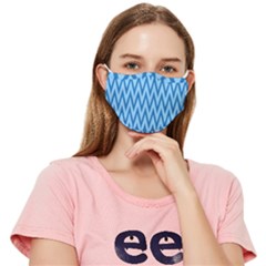 Background-cevrons-blue-001 Fitted Cloth Face Mask (adult) by nate14shop