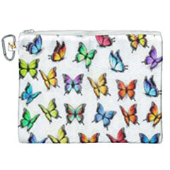 Big Collection Off Colorful Butterfiles Canvas Cosmetic Bag (xxl) by nate14shop