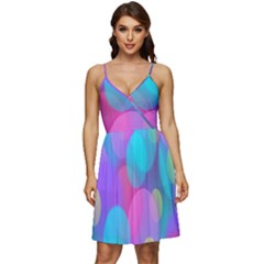 Bokeh-002 V-neck Pocket Summer Dress  by nate14shop