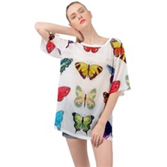 Butterflay Oversized Chiffon Top by nate14shop