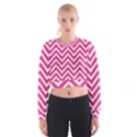 Chevrons - Pink Cropped Sweatshirt View1