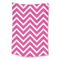 Chevrons - Pink Large Tapestry