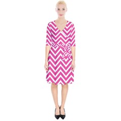 Chevrons - Pink Wrap Up Cocktail Dress by nate14shop