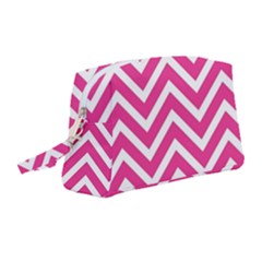 Chevrons - Pink Wristlet Pouch Bag (medium)