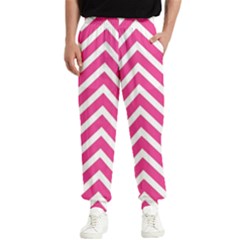 Chevrons - Pink Men s Elastic Waist Pants by nate14shop