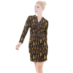 Christmas-a 001 Button Long Sleeve Dress by nate14shop