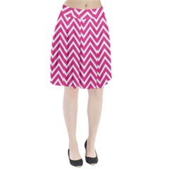 Chevrons - Pink Pleated Skirt