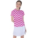 Chevrons - Pink Women s Polo Tee View1