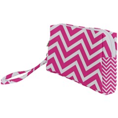 Chevrons - Pink Wristlet Pouch Bag (small) by nate14shop