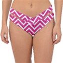 Chevrons - Pink Double Strap Halter Bikini Bottom View1