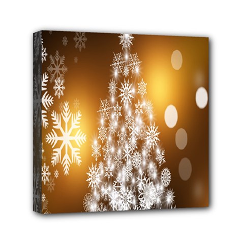 Christmas-tree-a 001 Mini Canvas 6  x 6  (Stretched)