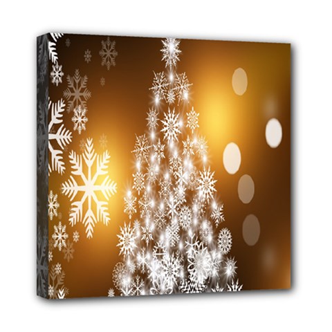 Christmas-tree-a 001 Mini Canvas 8  x 8  (Stretched)