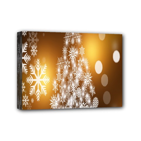 Christmas-tree-a 001 Mini Canvas 7  x 5  (Stretched)
