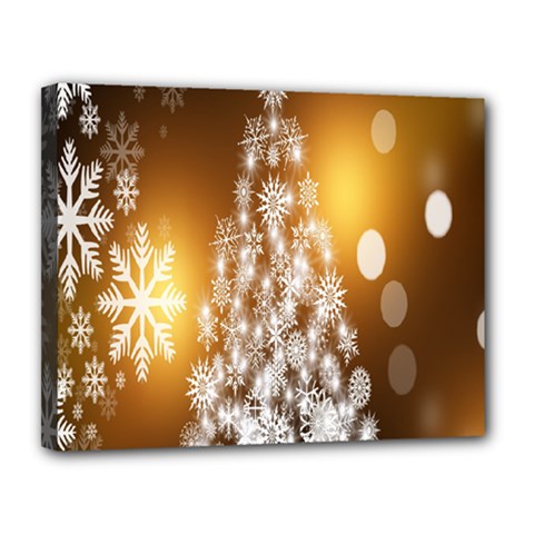 Christmas-tree-a 001 Canvas 14  x 11  (Stretched)