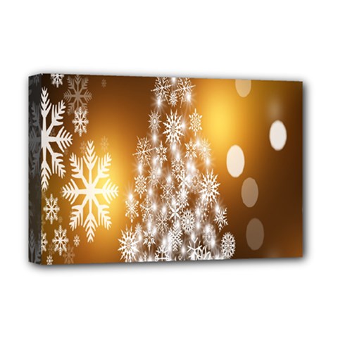 Christmas-tree-a 001 Deluxe Canvas 18  x 12  (Stretched)