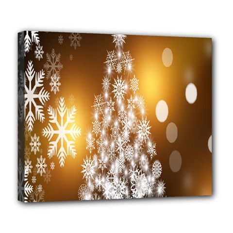 Christmas-tree-a 001 Deluxe Canvas 24  x 20  (Stretched)