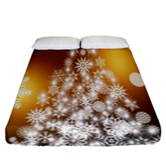 Christmas-tree-a 001 Fitted Sheet (King Size)