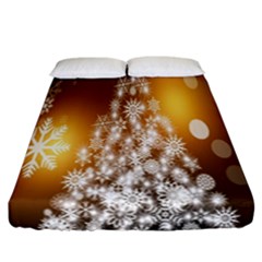 Christmas-tree-a 001 Fitted Sheet (california King Size)