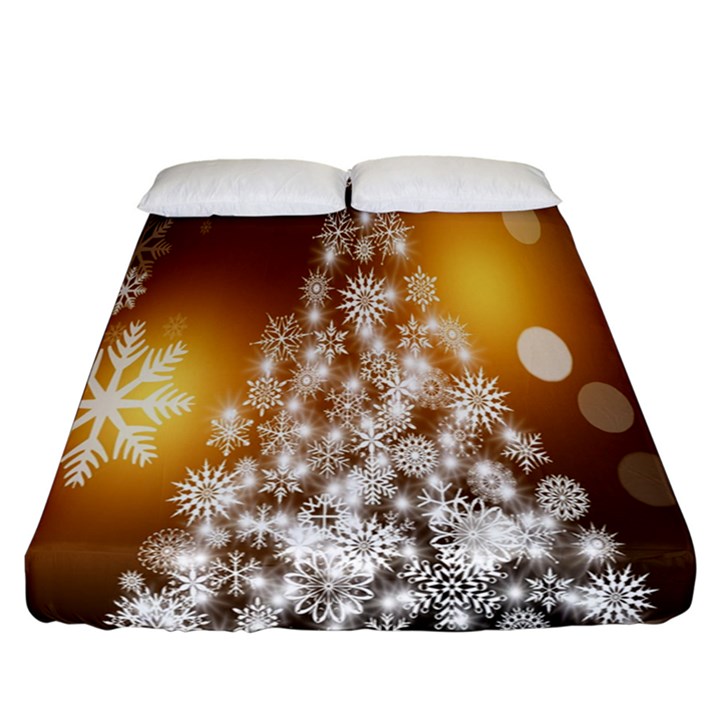 Christmas-tree-a 001 Fitted Sheet (California King Size)