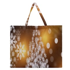 Christmas-tree-a 001 Zipper Large Tote Bag