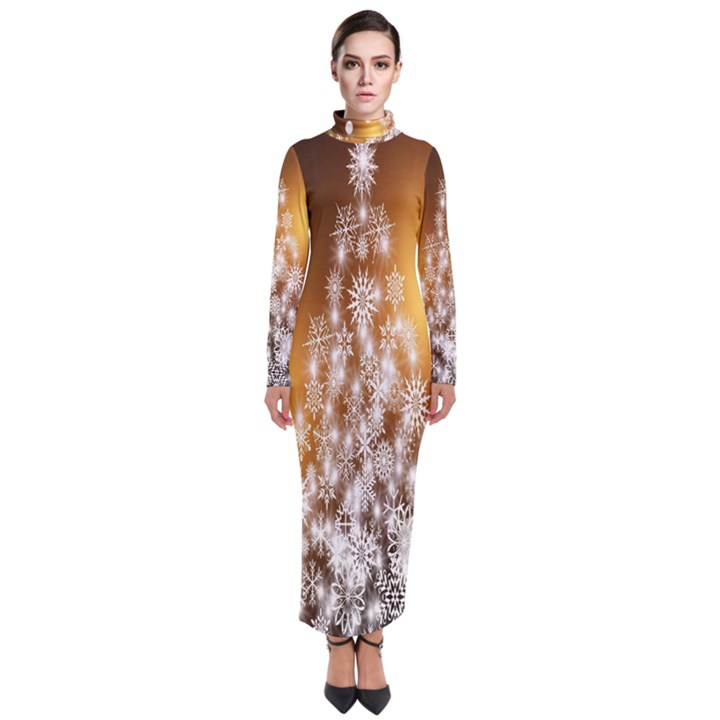 Christmas-tree-a 001 Turtleneck Maxi Dress