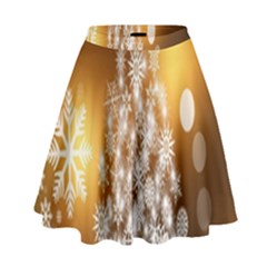 Christmas-tree-a 001 High Waist Skirt