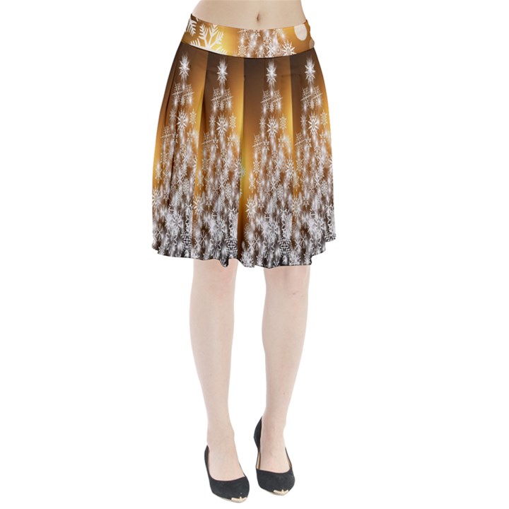 Christmas-tree-a 001 Pleated Skirt