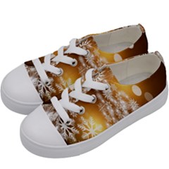 Christmas-tree-a 001 Kids  Low Top Canvas Sneakers