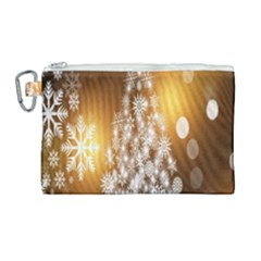 Christmas-tree-a 001 Canvas Cosmetic Bag (Large)
