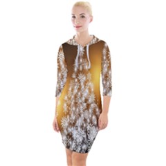 Christmas-tree-a 001 Quarter Sleeve Hood Bodycon Dress by nate14shop