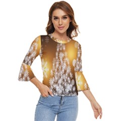 Christmas-tree-a 001 Bell Sleeve Top