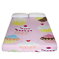 Cupcakes Fitted Sheet (california King Size) by nate14shop