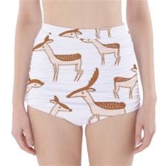 Deer High-waisted Bikini Bottoms by nate14shop
