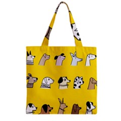 Dogs Zipper Grocery Tote Bag