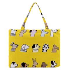 Dogs Zipper Medium Tote Bag