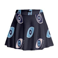 Eyes Mini Flare Skirt by nate14shop
