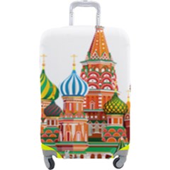 Moscow-kremlin-saint-basils-cathedral-red-square-l-vector-illustration-moscow-building Luggage Cover (large) by Jancukart