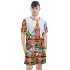 Moscow-kremlin-saint-basils-cathedral-red-square-l-vector-illustration-moscow-building Men s Mesh Tee And Shorts Set