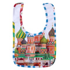 Moscow-kremlin-saint-basils-cathedral-red-square-l-vector-illustration-moscow-building Baby Bib by Jancukart