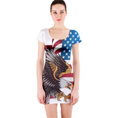 American-eagle- Clip-art Short Sleeve Bodycon Dress by Jancukart