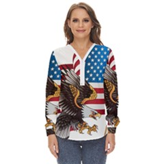 American-eagle- Clip-art Zip Up Long Sleeve Blouse