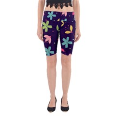 Colorful Floral Yoga Cropped Leggings